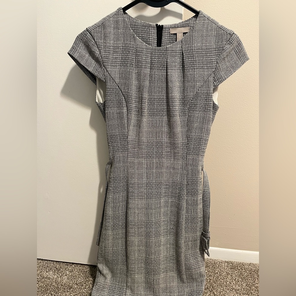 H&M Gray Plaid Dress size xs
